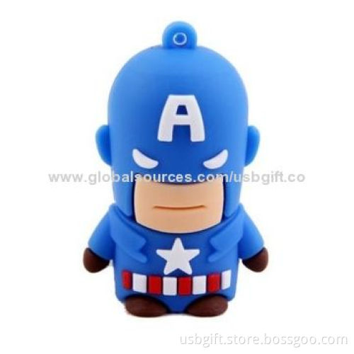 USB Drive, 8GB, PVC Material, Customized Cartoon Shape, Promotional Gift